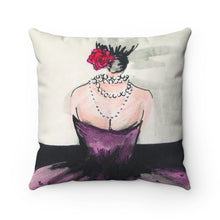 Load image into Gallery viewer, Belle Fleur Spun Polyester Square Pillow