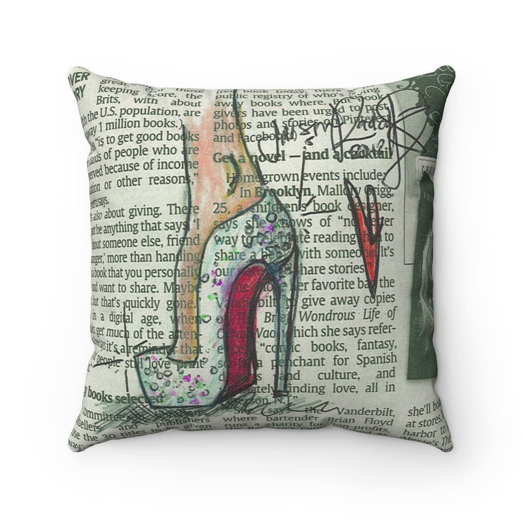 Crystal Hell Spun Polyester Square Pillow