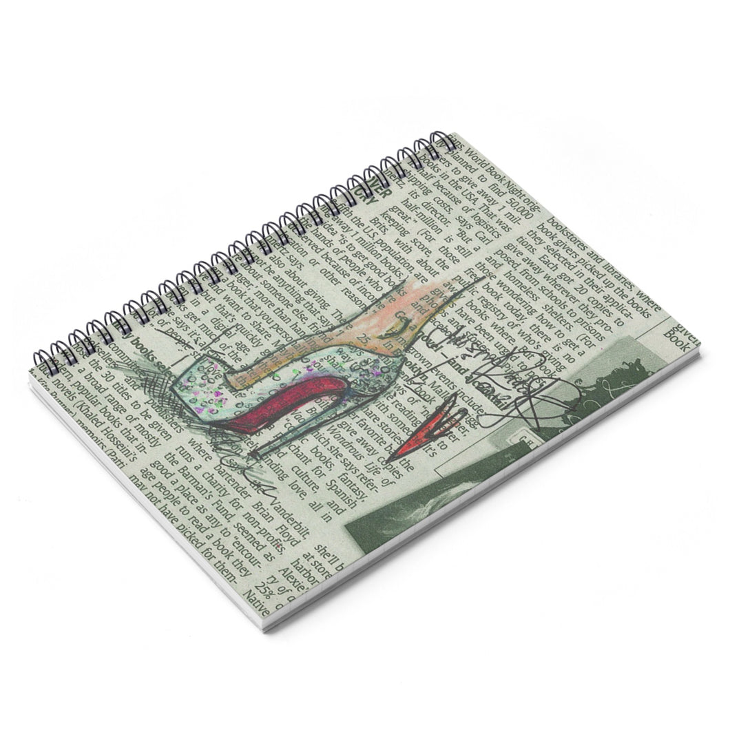 Crystal Heel Spiral Notebook