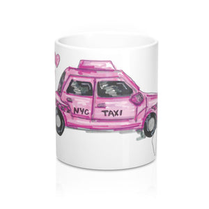 "XOXO Pink Taxi" 11 oz Mug