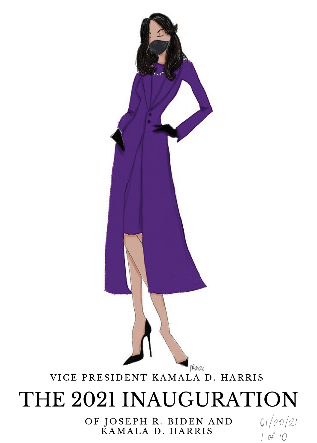Kamala Harris 2021 Inauguration Illustration Print