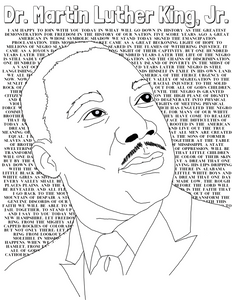 Dr. Martin Luther King, Jr. Coloring Sheet