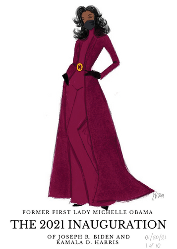Michelle Obama 2021 Inauguration Illustration Print