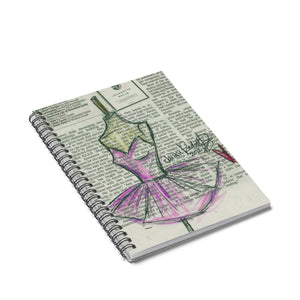 Pink Ballerina Dress Spiral Notebook
