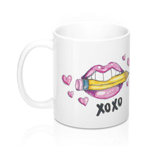 Load image into Gallery viewer, XOXO Pink Lips 11 Oz Mug