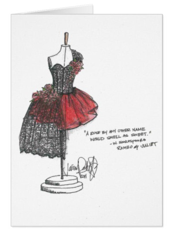 Viva Italia / Black Lace Gown Single Card