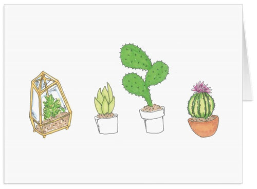 Succulents Thank You Card